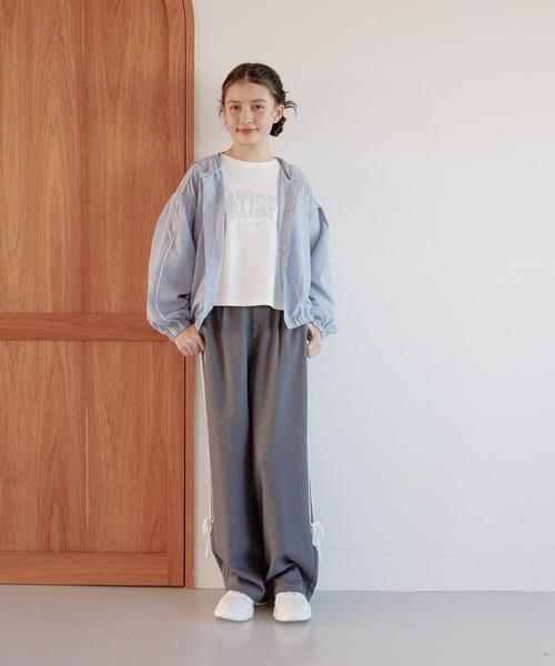 GLOBAL WORK（グローバルワーク）の「イージーケアリボンラインパンツ/286178（その他パンツ・キッズ・ブラック/グレー・130cm/140cm/150cm/160cm）」の21枚目の写真