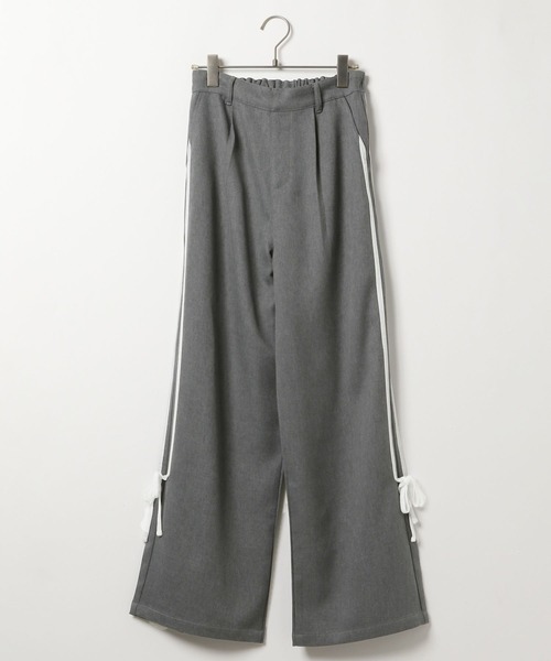 GLOBAL WORK（グローバルワーク）の「イージーケアリボンラインパンツ/286178（その他パンツ・キッズ・ブラック/グレー・130cm/140cm/150cm/160cm）」の9枚目の写真