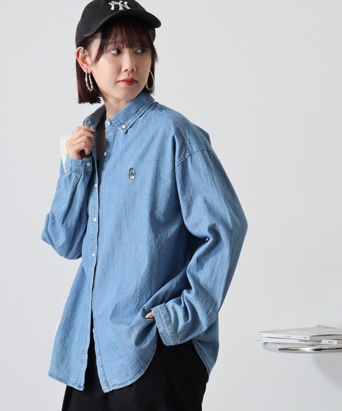 【セール】je crois soi ワンポイント刺繍 デニムシャツ（シャツ/ブラウス）｜FUNALIVE（ファンアライブ）