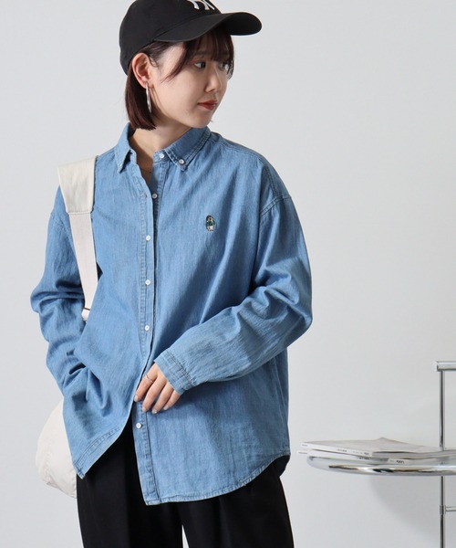 【セール】je crois soi ワンポイント刺繍 デニムシャツ（シャツ/ブラウス）｜FUNALIVE（ファンアライブ）
