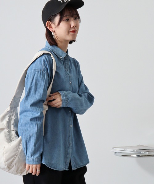 【セール】je crois soi ワンポイント刺繍 デニムシャツ（シャツ/ブラウス）｜FUNALIVE（ファンアライブ）