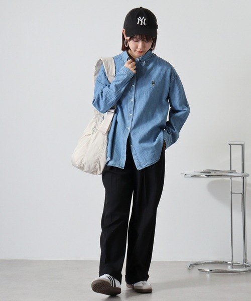 【セール】je crois soi ワンポイント刺繍 デニムシャツ（シャツ/ブラウス）｜FUNALIVE（ファンアライブ）