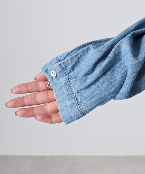 【セール】je crois soi ワンポイント刺繍 デニムシャツ（シャツ/ブラウス）｜FUNALIVE（ファンアライブ）