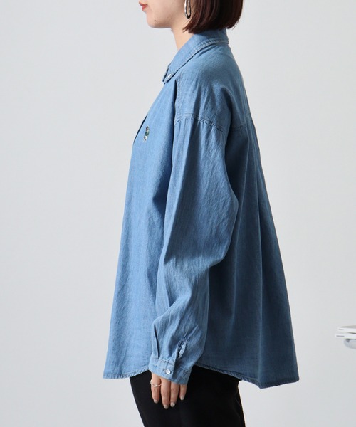 【セール】je crois soi ワンポイント刺繍 デニムシャツ（シャツ/ブラウス）｜FUNALIVE（ファンアライブ）