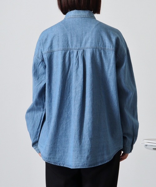 【セール】je crois soi ワンポイント刺繍 デニムシャツ（シャツ/ブラウス）｜FUNALIVE（ファンアライブ）