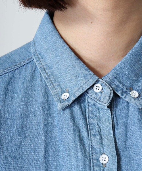 【セール】je crois soi ワンポイント刺繍 デニムシャツ（シャツ/ブラウス）｜FUNALIVE（ファンアライブ）