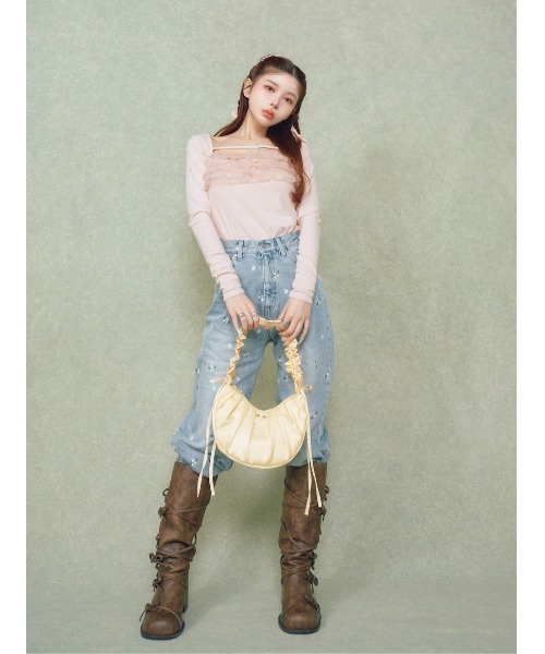 Darich(ダーリッチ)の「スプリングフラワーデニムパンツ(デニムパンツ・レディース・ライトブルー/ブラック・S/M)」の21枚目の写真