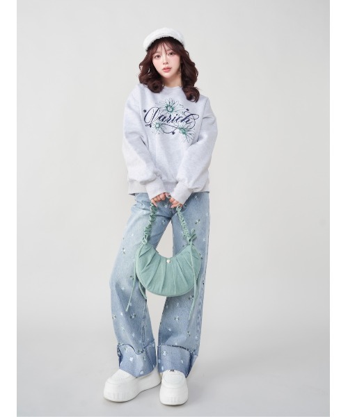 Darich(ダーリッチ)の「スプリングフラワーデニムパンツ(デニムパンツ・レディース・ライトブルー/ブラック・S/M)」の22枚目の写真