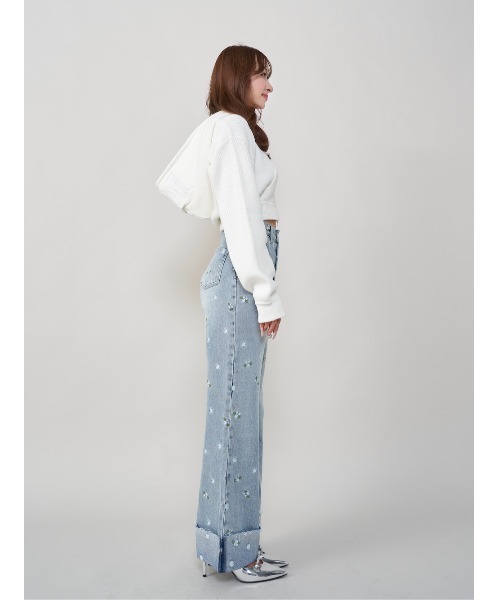 Darich(ダーリッチ)の「スプリングフラワーデニムパンツ(デニムパンツ・レディース・ライトブルー/ブラック・S/M)」の16枚目の写真