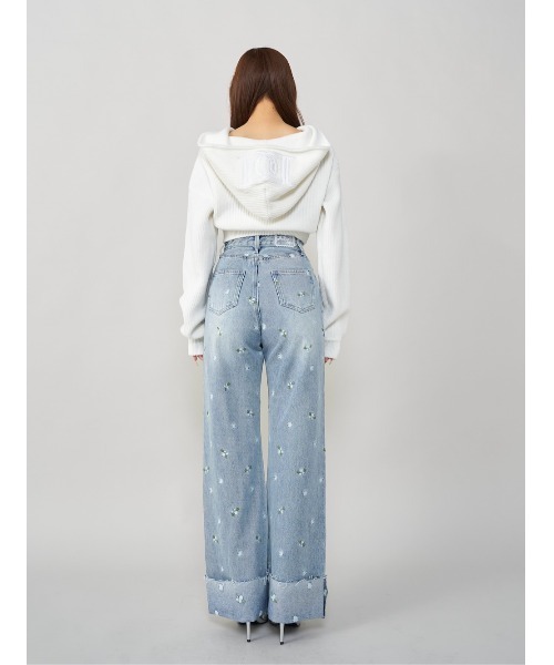 Darich(ダーリッチ)の「スプリングフラワーデニムパンツ(デニムパンツ・レディース・ライトブルー/ブラック・S/M)」の17枚目の写真