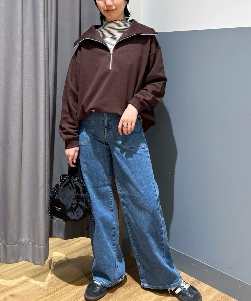 SOMETHING（サムシング）の「【SOMETHING】「LISA」レースアップワイド（デニムパンツ・レディース・ダークインディゴブルー・S/M/L/XS）」の21枚目の写真