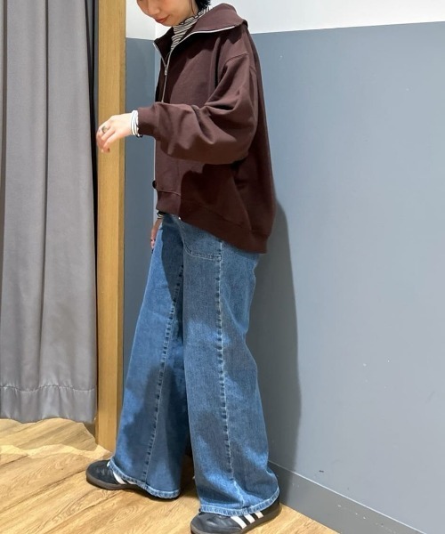 SOMETHING（サムシング）の「【SOMETHING】「LISA」レースアップワイド（デニムパンツ・レディース・ダークインディゴブルー・S/M/L/XS）」の20枚目の写真