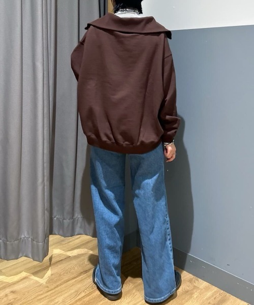 SOMETHING（サムシング）の「【SOMETHING】「LISA」レースアップワイド（デニムパンツ・レディース・ダークインディゴブルー・S/M/L/XS）」の19枚目の写真