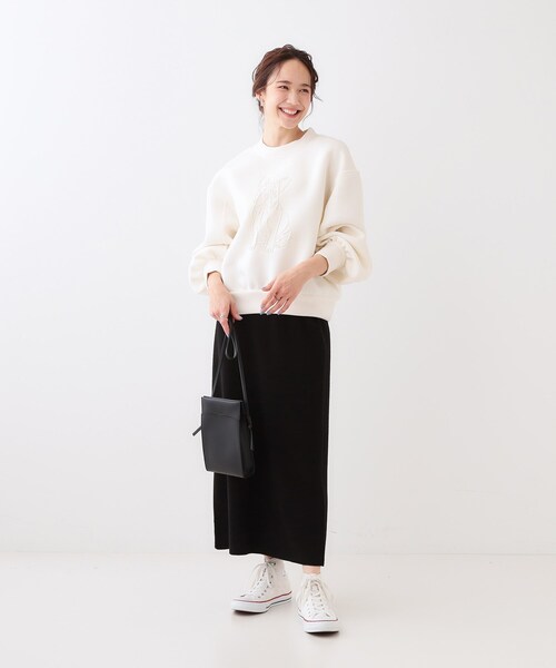 Cutie Blonde（キューティーブロンド）の「ドッグモチーフにこころ惹かれる　やわらかスウェット（スウェット・レディース・ブラック/オフホワイト・01/02/03/04）」の9枚目の写真