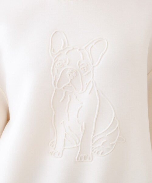 Cutie Blonde（キューティーブロンド）の「ドッグモチーフにこころ惹かれる　やわらかスウェット（スウェット・レディース・ブラック/オフホワイト・01/02/03/04）」の10枚目の写真