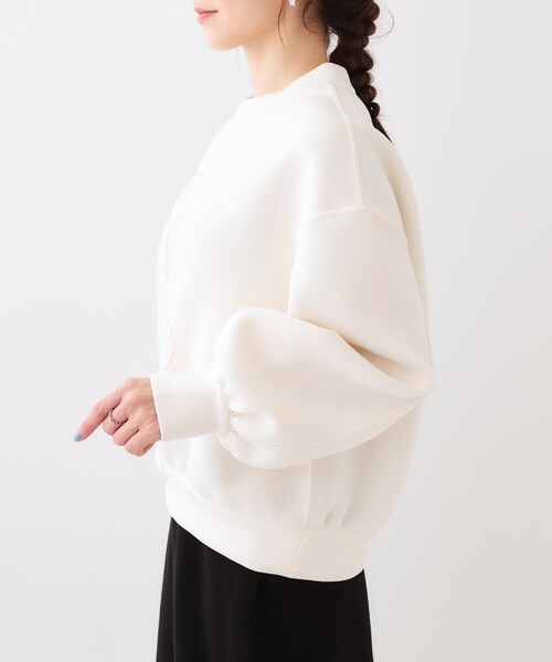 Cutie Blonde（キューティーブロンド）の「ドッグモチーフにこころ惹かれる　やわらかスウェット（スウェット・レディース・ブラック/オフホワイト・01/02/03/04）」の15枚目の写真