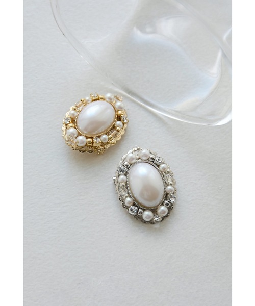 niana（ニアナ）の「パールオーバルブローチ コサージュ フォーマル セレモニー 結婚式 二次会 謝恩会 入学式 卒業式 パーティー オケージョン（ブローチ/コサージュ・レディース・シルバー/ゴールド・FREE）」の7枚目の写真