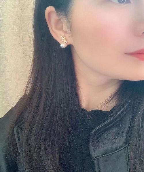 blackdia ocean(ブラックダイヤオーシャン)の「blackdia ocean ノットモチーフ パールピアス / イヤリング(ピアス(両耳用)・レディース・ゴールド系その他/ゴールド・FREE)」の7枚目の写真