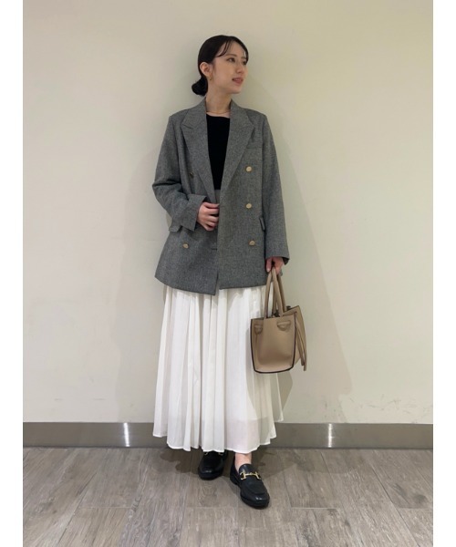 Mila Owen(ミラオーウェン)の「金釦ダブルブレストツイードロングブレザー(その他アウター・レディース・ブラック・FREE)」の12枚目の写真