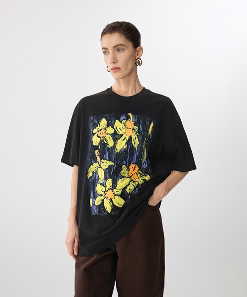 セール】Abstract Floral Print T-shirt / フローラルプリントT