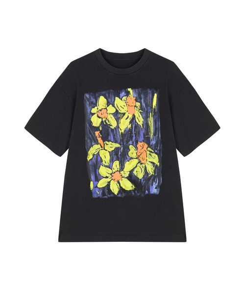 セール】Abstract Floral Print T-shirt / フローラルプリントT