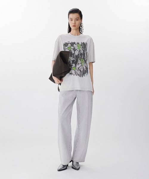 セール】Abstract Floral Print T-shirt / フローラルプリントT