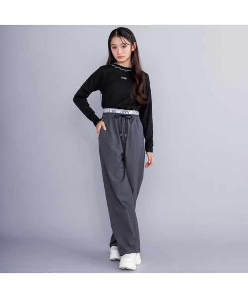 ZIDDY（ジディ）の「【 ニコ☆プチ 掲載 】テレコメロウトップス(130~160cm)（Tシャツ/カットソー・キッズ・ブラック/オフホワイト・130cm/140cm/150cm/FREE）」の19枚目の写真