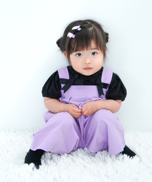MAKE YOUR DAY(メイクユアデイ)の「タックサロペット■80~140cm(サロペット/オーバーオール・キッズ・チャコールグレー/ラベンダー/カーキ・120/110/100/130/90/140/80)」の11枚目の写真