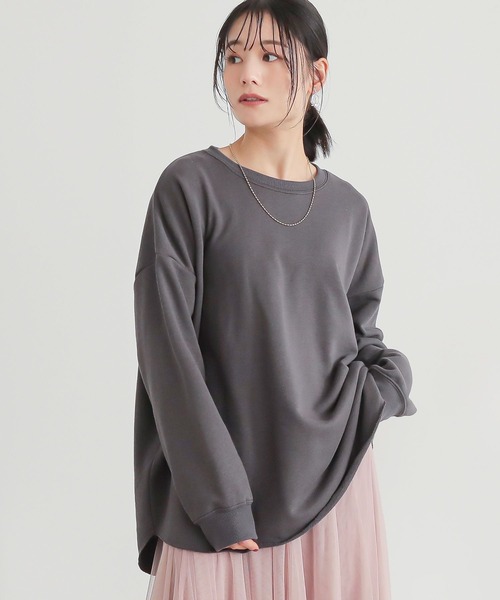 n'OrLABEL(ノアールレーベル)の「『裏毛カットオフスウェット』(スウェット・レディース・ピンク/アイボリー/チャコール/カーキ/ブラック・FREE)」の3枚目の写真