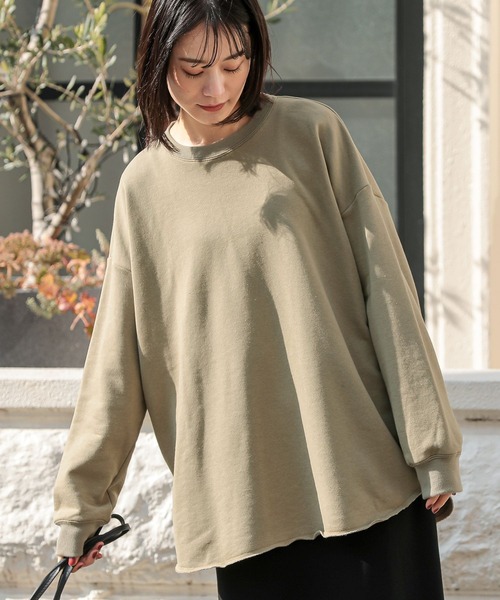n'OrLABEL(ノアールレーベル)の「『裏毛カットオフスウェット』(スウェット・レディース・ピンク/アイボリー/チャコール/カーキ/ブラック・FREE)」の21枚目の写真