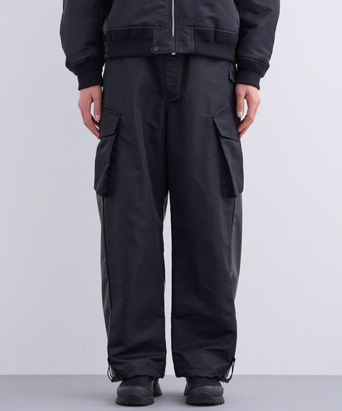 セール】【セットアップ着用可能】OLMETEX × LEATHER カーゴパンツ