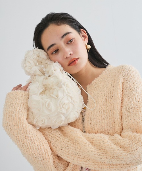 VIS（ビス）の「ローズ&スパンコールドロストバッグ（ハンドバッグ・レディース・ブラック/キナリ/ブラック系その他3・FREE）」の11枚目の写真