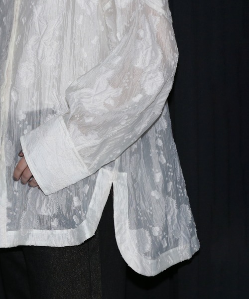 ROSE BUD（ローズバッド）の「(GENE HEAVENS)シアードビー ワイドスリーブ シャツ（シャツ/ブラウス・レディース・ホワイト/ブラック/イエロー・ONE SIZE）」の12枚目の写真