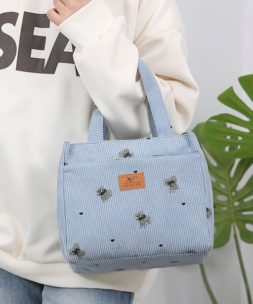 VIBGYOR(ヴィブジョー)の「FReePLACe/くま ランチ トートバッグ X12408(トートバッグ・レディース・ピンク/ブルー/ベージュ/ホワイト・FREE)」の4枚目の写真