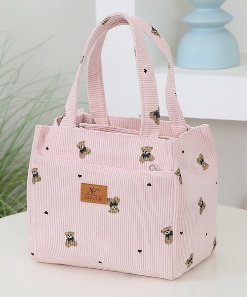 VIBGYOR(ヴィブジョー)の「FReePLACe/くま ランチ トートバッグ X12408(トートバッグ・レディース・ピンク/ブルー/ベージュ/ホワイト・FREE)」の8枚目の写真