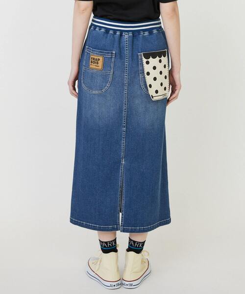 FRAPBOIS（フラボア）の「ムーブデニム スカート（スカート・レディース・ネイビー/ブルー・0/1）」の4枚目の写真