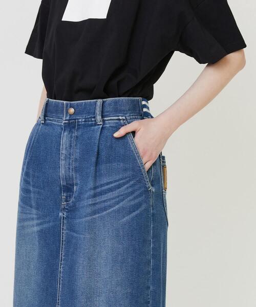 FRAPBOIS（フラボア）の「ムーブデニム スカート（スカート・レディース・ネイビー/ブルー・0/1）」の5枚目の写真