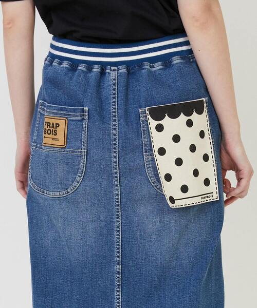 FRAPBOIS（フラボア）の「ムーブデニム スカート（スカート・レディース・ネイビー/ブルー・0/1）」の6枚目の写真