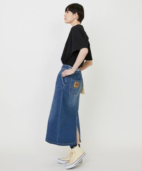 FRAPBOIS（フラボア）の「ムーブデニム スカート（スカート・レディース・ネイビー/ブルー・0/1）」の10枚目の写真