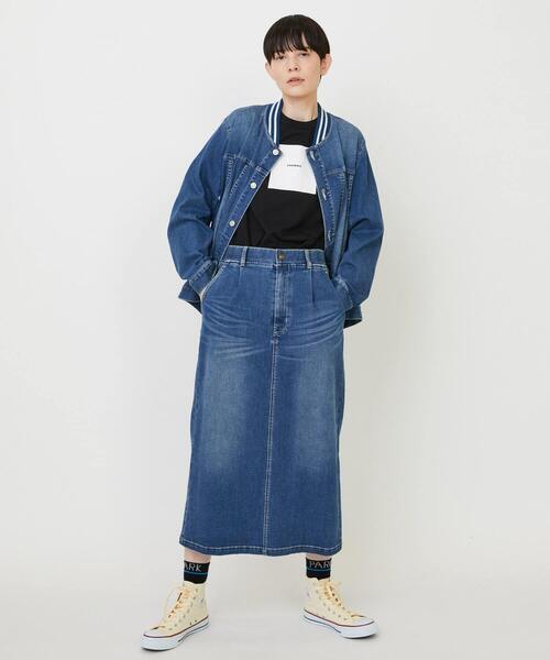 FRAPBOIS（フラボア）の「ムーブデニム スカート（スカート・レディース・ネイビー/ブルー・0/1）」の12枚目の写真