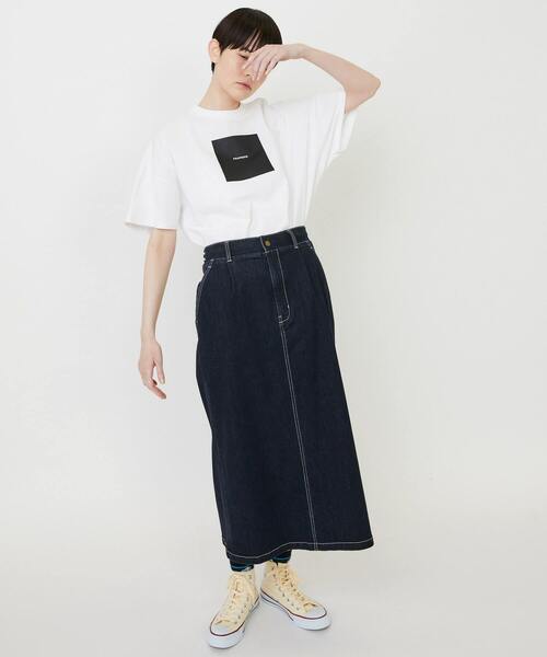 FRAPBOIS（フラボア）の「ムーブデニム スカート（スカート・レディース・ネイビー/ブルー・0/1）」の19枚目の写真