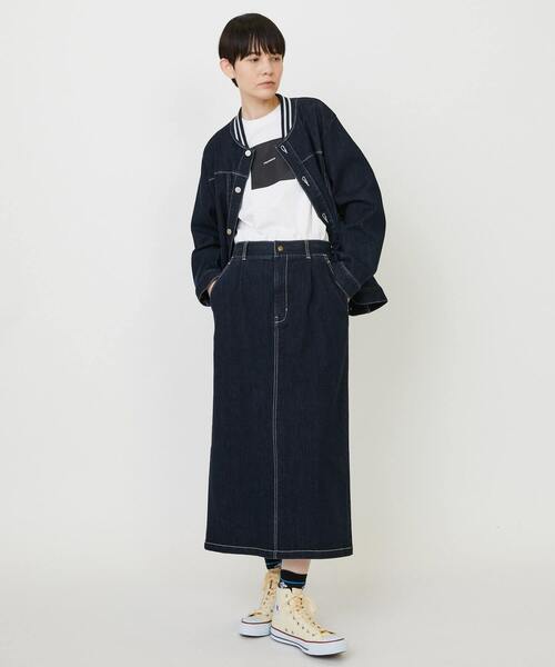 FRAPBOIS（フラボア）の「ムーブデニム スカート（スカート・レディース・ネイビー/ブルー・0/1）」の21枚目の写真