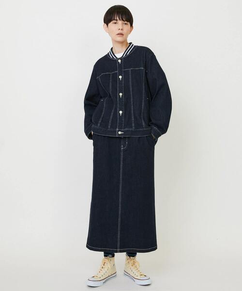 FRAPBOIS（フラボア）の「ムーブデニム スカート（スカート・レディース・ネイビー/ブルー・0/1）」の22枚目の写真