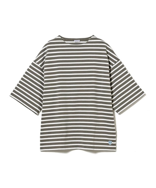 ORCIVAL(オーシバル)の「ORCIVAL / Cotton Lourd Half Sleeve Pullover(Tシャツ/カットソー・メンズ・オフホワイト/チャコールグレー・4/5/3)」の1枚目の写真