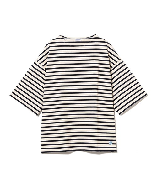 ORCIVAL(オーシバル)の「ORCIVAL / Cotton Lourd Half Sleeve Pullover(Tシャツ/カットソー・メンズ・オフホワイト/チャコールグレー・4/5/3)」の6枚目の写真
