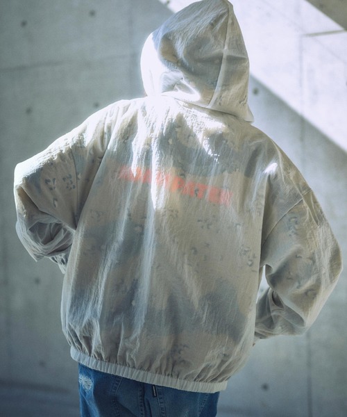 ADAM PATEK(アダムパテック)の「mj10567-sheer mesh camouflage hooded blouson ブルゾン(ブルゾン・メンズ・ブラック/ホワイト・2/1)」の3枚目の写真