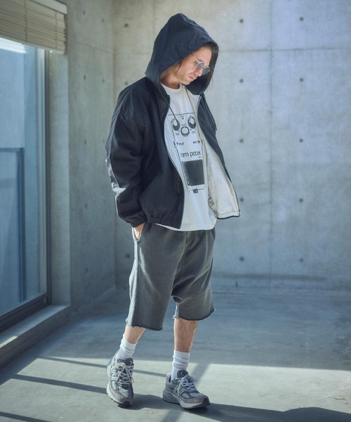 ADAM PATEK(アダムパテック)の「mj10567-sheer mesh camouflage hooded blouson ブルゾン(ブルゾン・メンズ・ブラック/ホワイト・2/1)」の15枚目の写真
