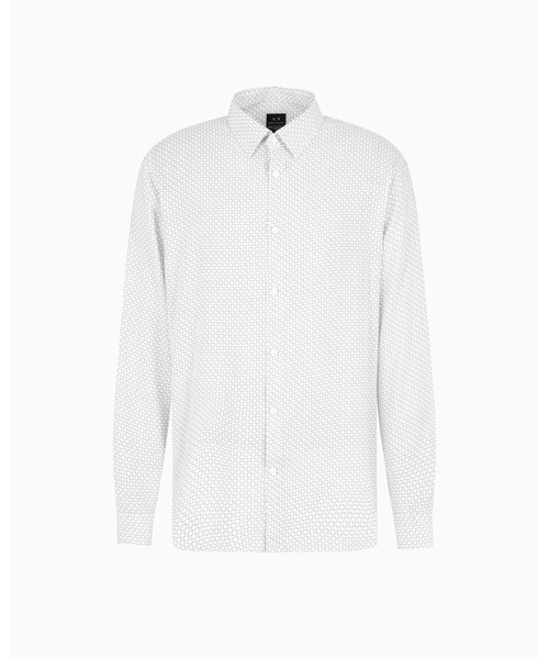 ARMANI EXCHANGE（アルマーニエクスチェンジ）の「【A|X アルマーニ エクスチェンジ】マイクロプリント 長袖シャツ/REGULAR+（シャツ/ブラウス・メンズ・ネイビー系1/ホワイト系1・LARGE/SMALL/X-LARGE/MEDIUM/X-SMALL/XX-LARGE）」の11枚目の写真