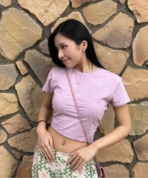 SWEET HONEY BUN /ロキシーショート丈メロー半袖Tシャツ