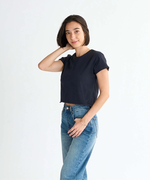 ROXY(ロキシー)の「SWEET HONEY BUN /ロキシーショート丈メロー半袖Tシャツ(Tシャツ/カットソー・レディース・ホワイト/ピンク/ブラウン/ブラック・MEDIUM/LARGE/SMALL)」の14枚目の写真